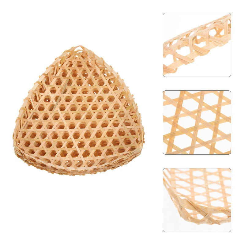 6 Pcs Woven Triangle Storage Baskets for Bread Fruit Kitchen Snacks Organizer - Image 5