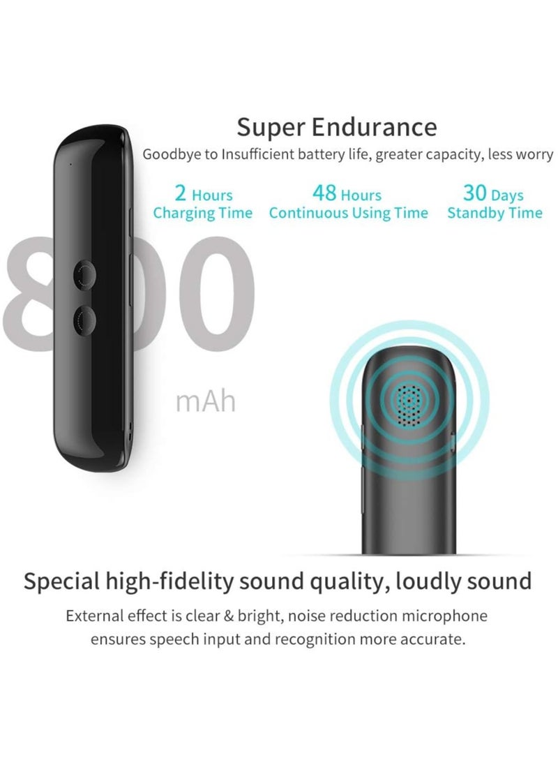 Language Voice Translator Device Real Time 2-Way Translations Supporting 72 Languages for Travelling Learning Shopping Business Chat Recording Translations