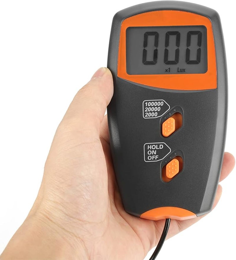 مقياس الإضاءة الرقمي Luxmeter شاشة LCD عرض 3 1 2 أرقام نطاق 1-100000 لوكس محمول - Image 3