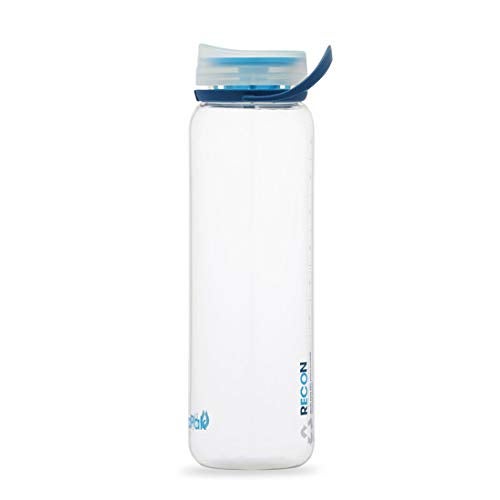 Hydrapak Recon - 50% Recycled Plastic Water Bottle  Eco Friendly & BPA Free  Smooth Flow Twist Cap  Easy Carry (32 Oz  Clear/Navy & Cyan) - Image 3