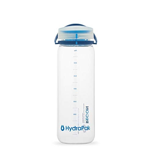 Hydrapak Recon - 50% Recycled Plastic Water Bottle  Eco Friendly & BPA Free  Smooth Flow Twist Cap  Easy Carry (32 Oz  Clear/Navy & Cyan) - Image 1