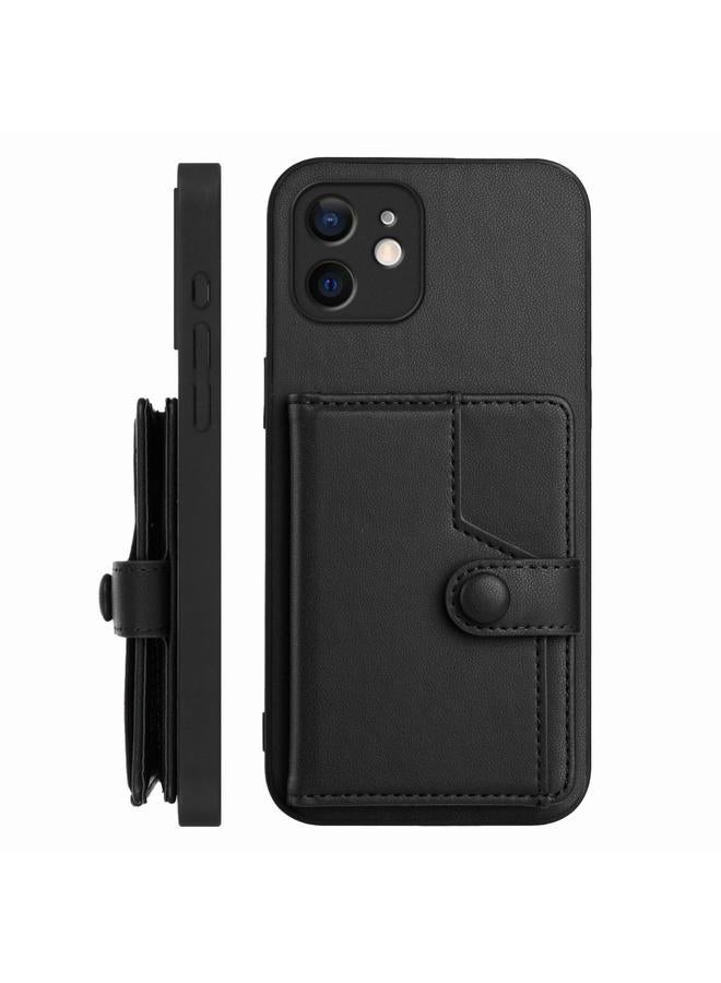 اس-توب جراب لهاتف iPhone 11 مزود بحقيبة بطاقات وأزرار RFID وغطاء هاتف مضاد للسرقة - Image 2