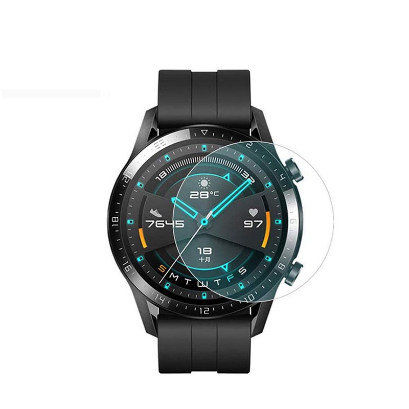 Dado 2 Pack Watch Tempered Glass Screen Protector, Anti-Scratch, Ultra Clear 9H, 2.5D, Huawei Watch GT2 46MM - Image 2