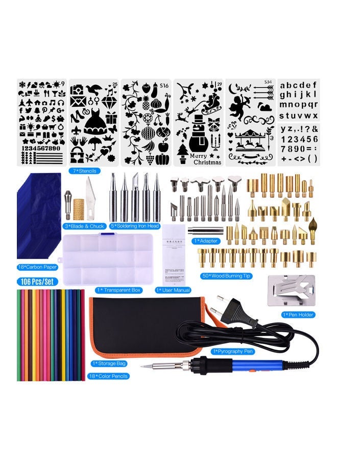 NIBEMINENT 106-Piece Wood Burning Kit Multicolour - Image 2