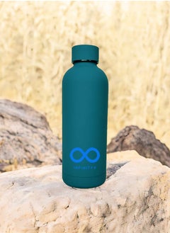 Infinity Stainless Steel Water Bottle, Double Wall Vacuum Insulated Flask, 500 ML/16 OZ, Leakproof, BPA Free, for kids, school, office, gym and sports (Matte Blue)  - Image 3
