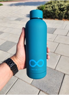 Infinity Stainless Steel Water Bottle, Double Wall Vacuum Insulated Flask, 500 ML/16 OZ, Leakproof, BPA Free, for kids, school, office, gym and sports (Matte Blue)  - Image 5