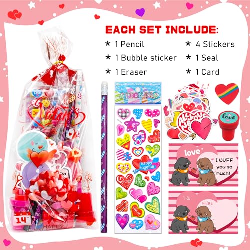 Phaorui 268 Pcs Kids Valentines Day Gifts for School Classroom Exchange Valentines Goodie Bags Stuffers Valentines Day Cards for Kids Party Favors Class Treats Valentines Stationery Set - Image 5