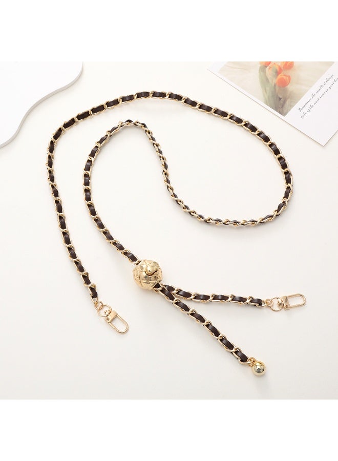 NIBEMINENT Phone Charm/ Chain Strap for Women Girls, Metal Adjustable Cell Phone Case Lanyard Wrist Strap,K776/Coffee - Image 1