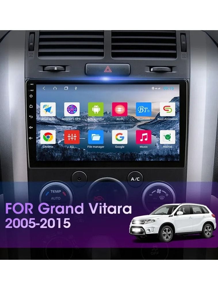 Android Screen For Suzuki Vitara 2005 To 2015 4GB RAM Support Apple Carplay Android Auto Wireless QLED Touch Screen AHD Camera Included SIM Card Support Bluetooth DSP