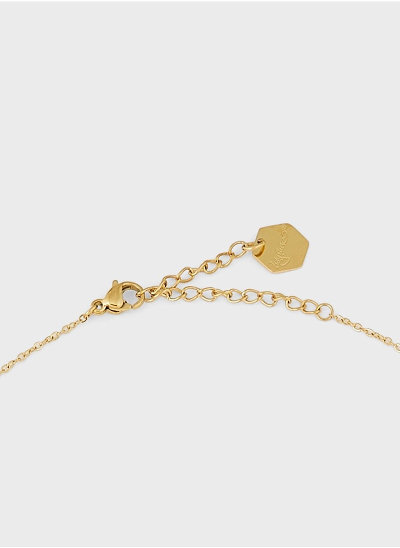 Lady Mauve - ZELLA RECTANGLE PEARL PENDANT NECKLACE - Image 1