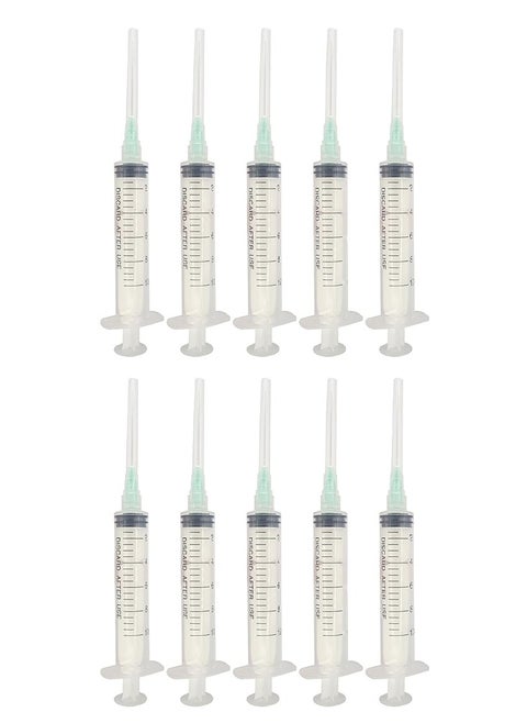 Pack of 10 Disposable Syringe 1ml With 26g x 1/2" Needle Leur Lock (0.45x13mm) | Non pyrogenic + Non Toxic