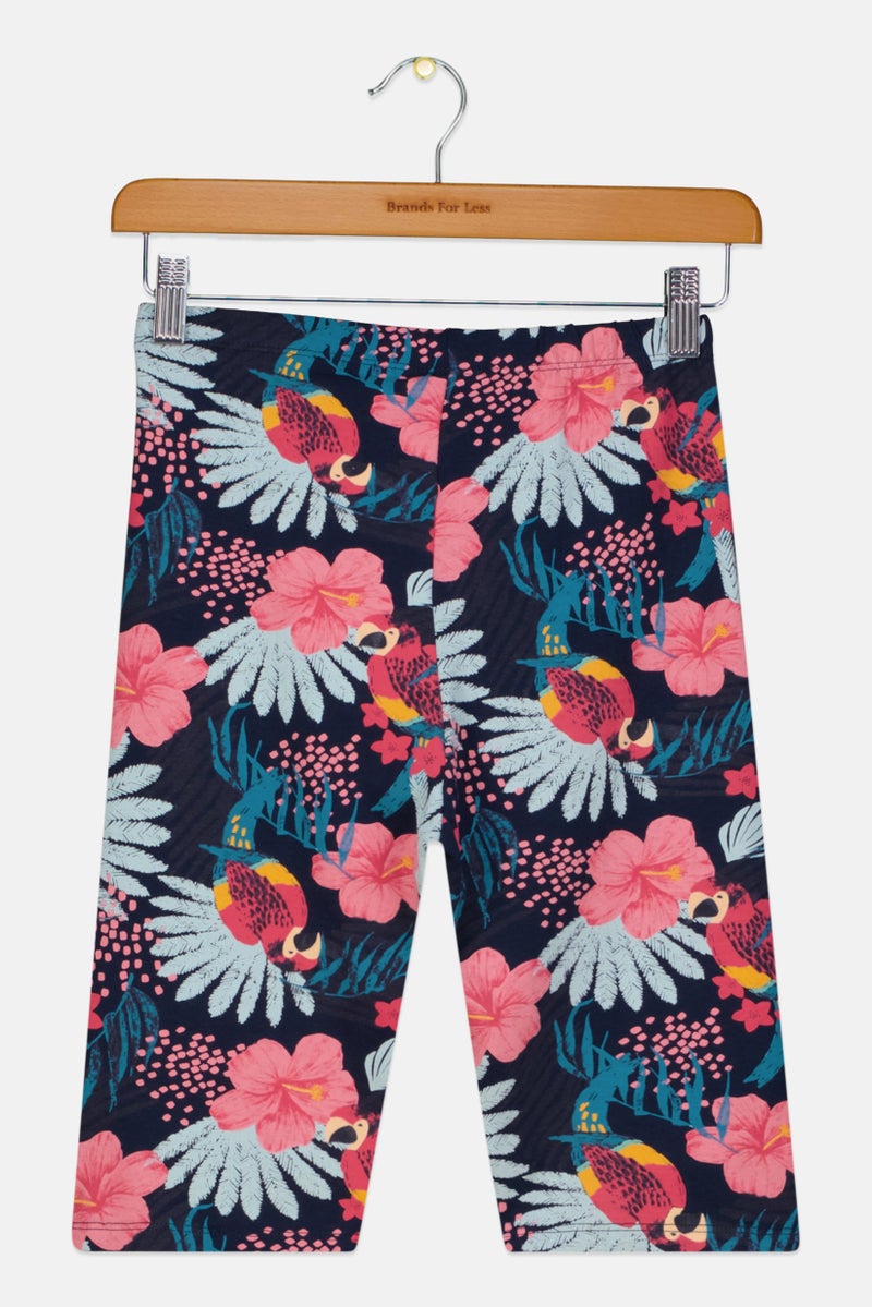 Cool Club شورتات دراجات مزخرفة بالأزهار للفتيات، متعددة الألوان - Image 2