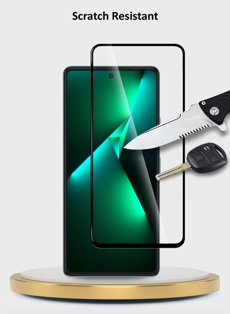 Wtech Oppo A5x 2025 / Tecno Pova 6 4G / Tecno Pova 6 Pro 5G 2024 Premium E2E Full Glue Full Cover Tempered Glass Screen Protector - (MSGECN) Clear/Black - Image 3