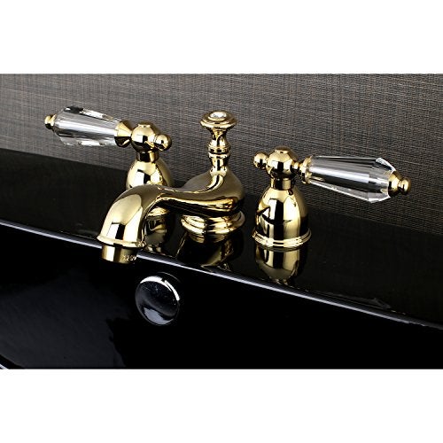 Kingston Brass KS3952WLL Wilshire Mini-Widespread Bathroom Faucet, 4-1/2" in Spout Reach, Polished Brass - Image 2