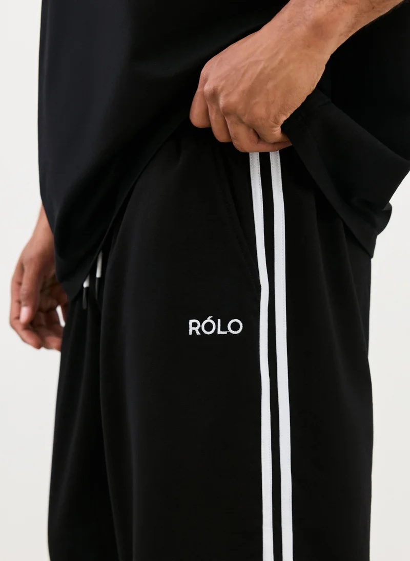 RÓLO Relaxed Track Pants - Black