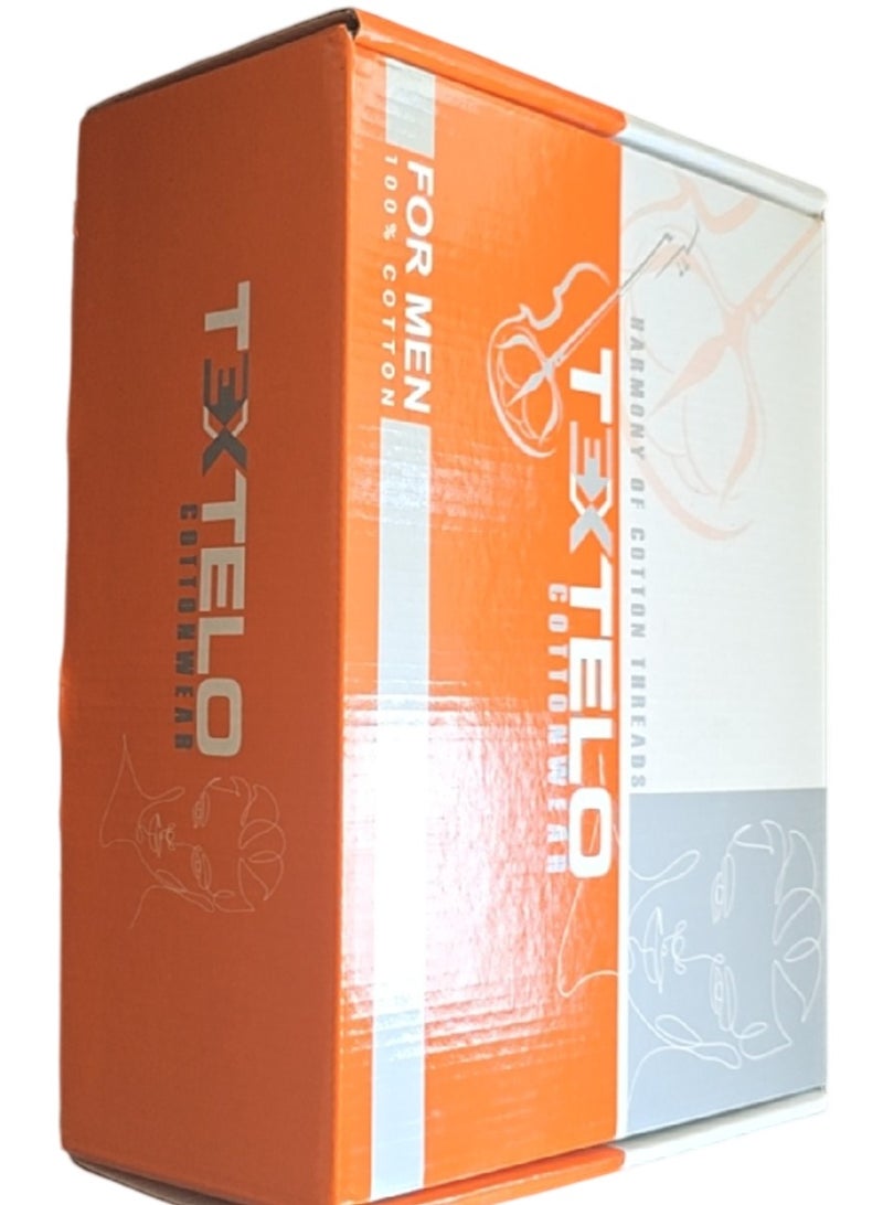 Textelo Pack of 6 Men's Under Shirt White 100% Cotton Vests Sport Lounge T-shirt Wide shoulder Made in Egypt - Image 4