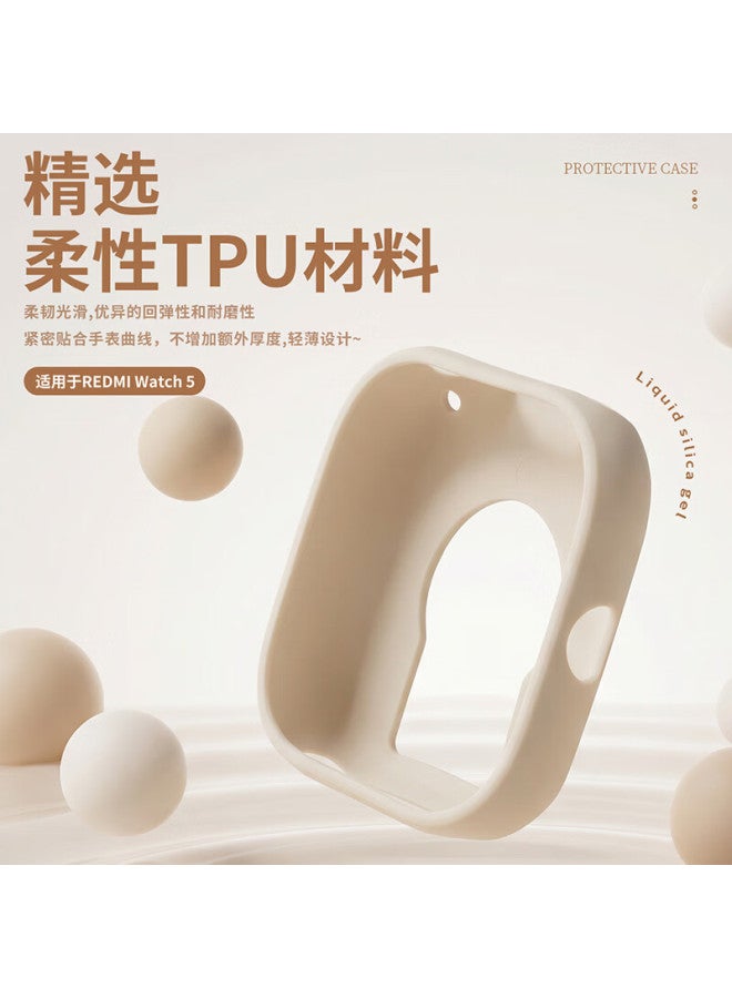 Chensong Silicone Protective Case For Redmi Watch4/5 And Vivo/iqoo Watch Gt2, Shockproof, Precise Fit, White