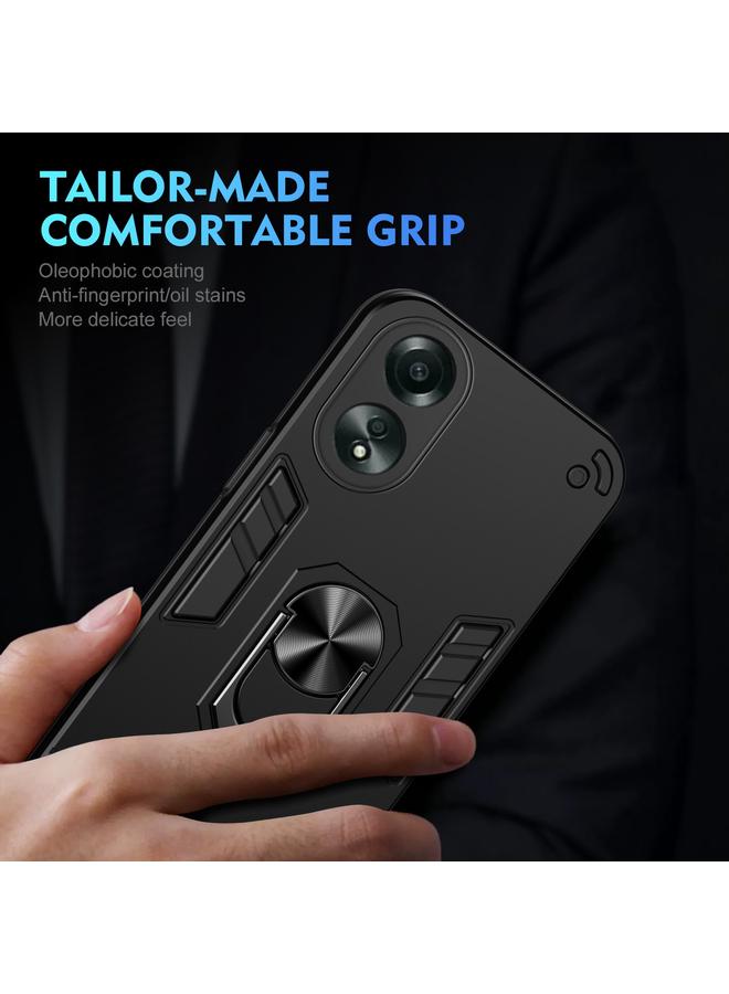 اس-توب جراب لهاتف OPPO A58 4G جراب هاتف معدني مقاوم للصدمات مزود بحلقة - Image 5