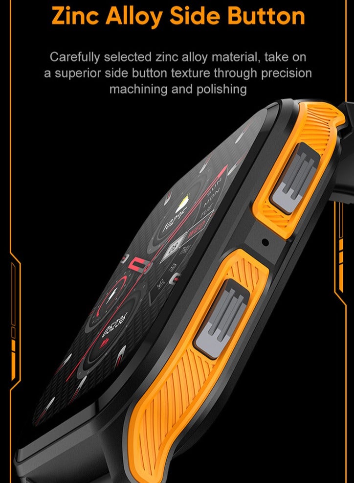 AROAQ P73 Smart Watch, 300mah Multifunction Fitness Tracker Watch With Bluetooth Call Voice Assistant, Colorful Hd Large Display Smart Bracelet Sports Watch, (Orange Color) - Image 3