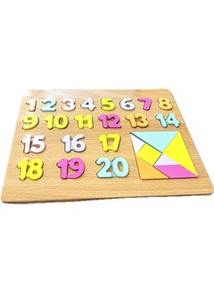 We Happy 28 Pieces Wooden Learning 123 Puzzle, Early Education Activity Numbers Board Toy for Toddlers  - Image 4