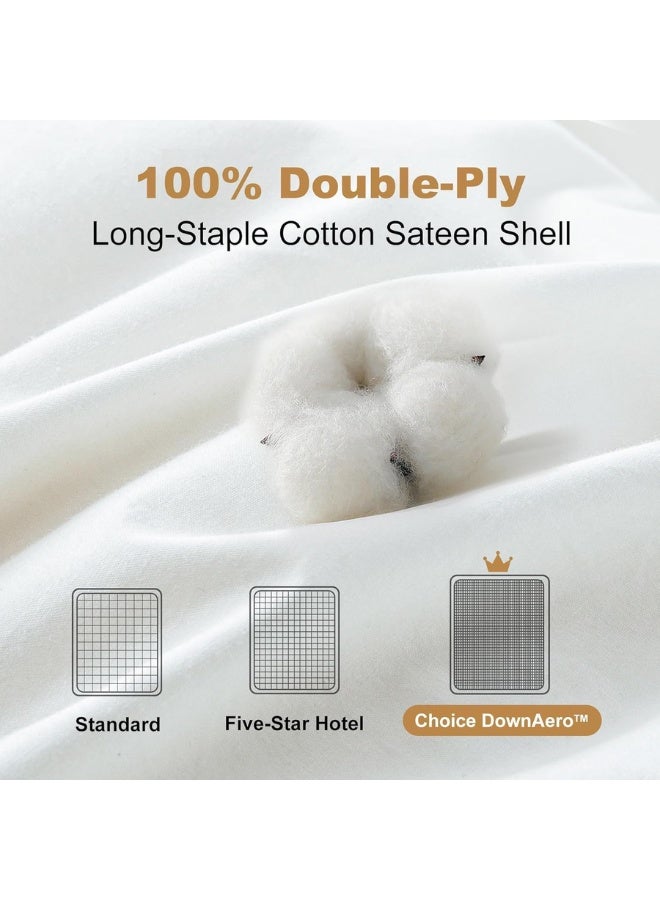 Bedding Microfiber Comforter Duvet Quilt Insert Full White Down Alternative All Season Machine Washable, Soft Comforter Only, (King (220x240 cm))  - Image 2