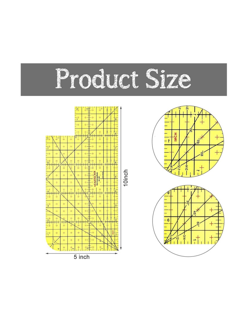 SOLARAE Hot Ironing Measuring Ruler, Hot Hem Ruler Heat Resistant Ruler Sewing Tools Measuring Quilting Press Handmade Tool for Electric Iron Home Ironing Work, 10 Inches 5 x 10 Inch - Image 5