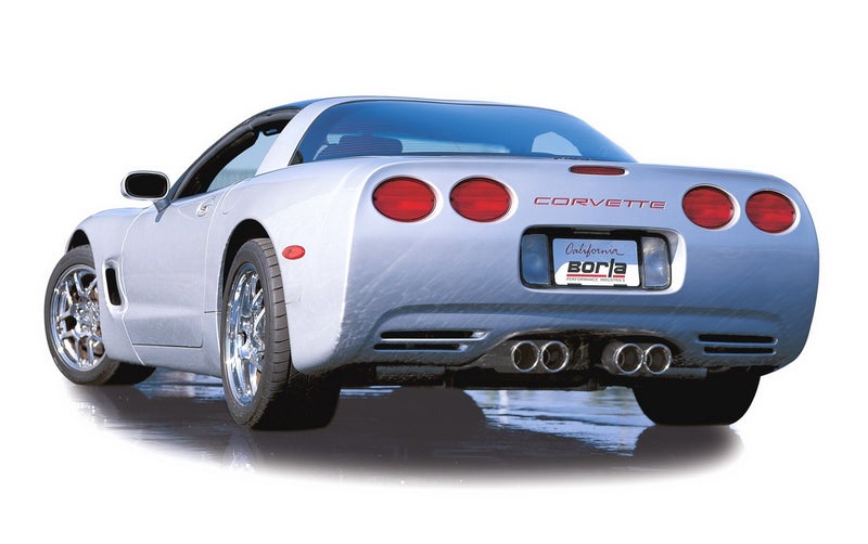 BORLA 140039 Cat-Back Perf. Exhaust Sys. for '97-'04 Chevrolet Corvette (C5) & Z06 (C5) V8 T-304 Stainless Steel S-Type Classic Dual Center Rear Exit Dual 4.25"x3.5" Oval Polished T-304 Tips Each Side - Image 2