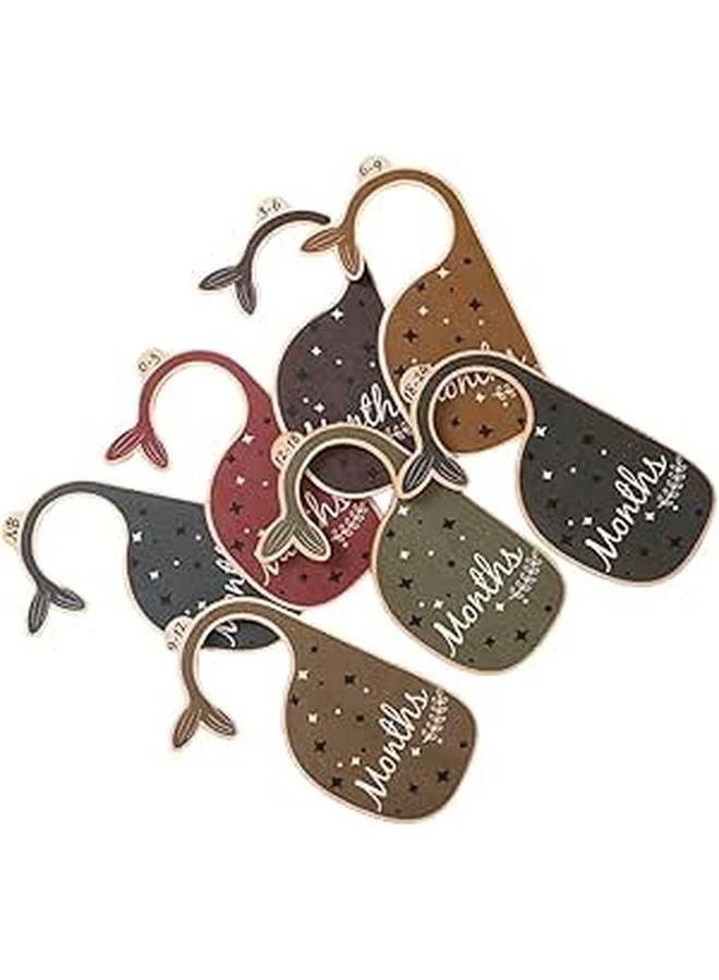 Whale Shape Wooden Closet Dividers 7 Pcs Nursery Wardrobe Organizer 0 24 Months - Image 1