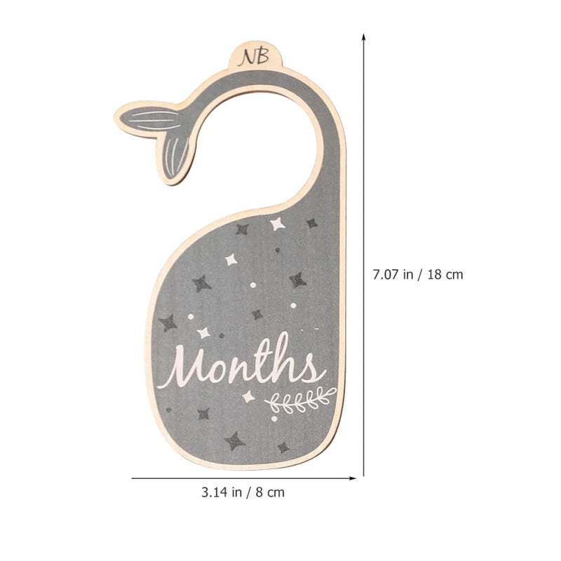 Whale Shape Wooden Closet Dividers 7 Pcs Nursery Wardrobe Organizer 0 24 Months - Image 3