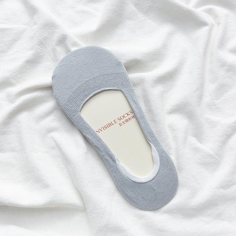 Womens Invisible No-Slip Low-Cut Liner Socks Khaki - Image 5