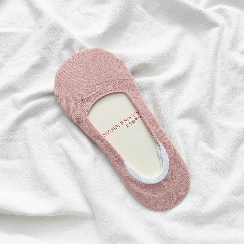 Womens Invisible No-Slip Low-Cut Liner Socks Khaki - Image 4