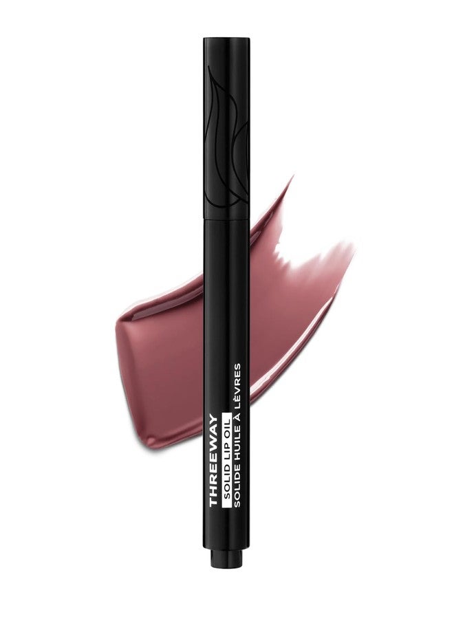 Deck of Scarlet Threeway Solid Lip Oil, Vegan Formula With Hyaluronic Acid and Hydrating Oil Blend, Glossy Finish - Pink Petal - Image 1