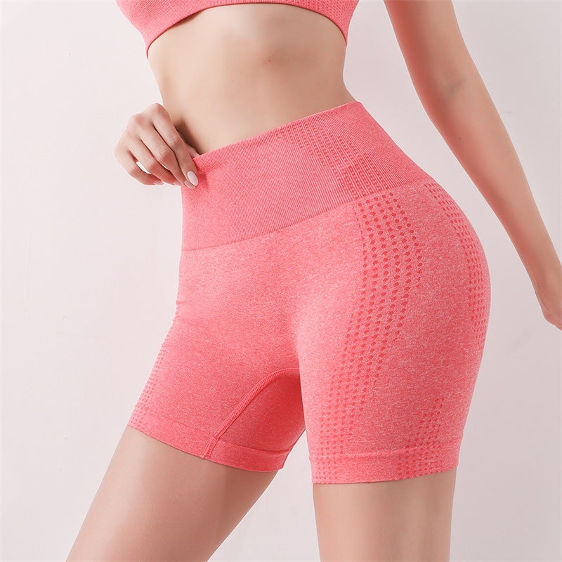 Generic Large Size Fitness Sports Hip Lifting Panties Peach Hip Lifting Shaping Body Yoga Outer Wear Running Bottoming Shorts Pink - Image 1