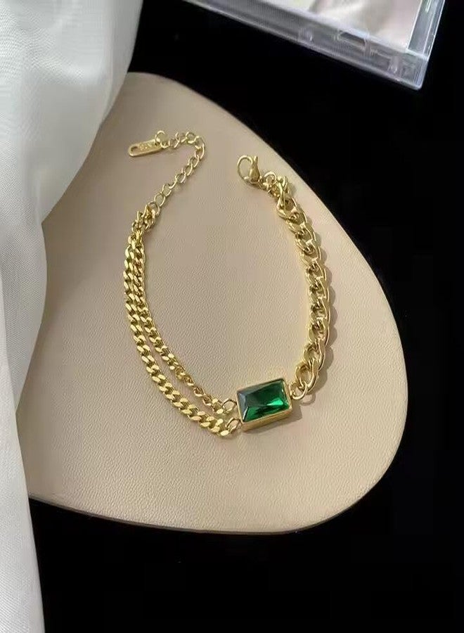Thrillz Bracelet for Women Gold AD Stud Chain Hand Bracelet jewellery Accessories Birthday Gift - Image 5