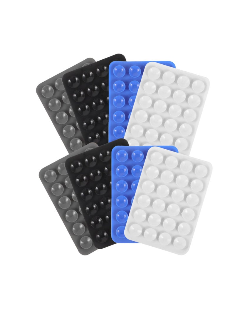 SOLARAE 16 Pcs 4 Color Adhesive Silicone Suction Phone Case, Multipurpose Non Slip Phone Suction Cup, Universal Phone Sticky Grip, Suitable for Mirror Bathroom Home Kitchen - Image 1