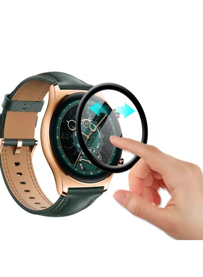 Screen Protector For Huawei Honor Watch GS 3, 3D Curved Soft Edge Protective Film [Anti-Scratch] [Bubble Free] [Ultra Shatterproof] [High Sensitive] (Not Glass) - Image 3