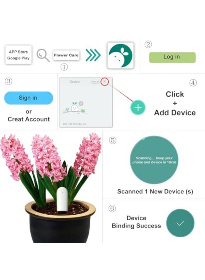 Generic NALACAL Plant Water Meter 4 in 1,Plant Water Monitor,Automatically detect Moisture/Temperature/Light/Fertility,Can Connect to Mobile Phone via Bluetooth,Hygrometer Sensor for Indoor Plants (1pc)  - Image 3