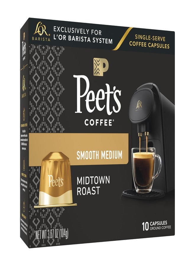 L'OR Barista Coffee Pods, 10 Count Peet's Midtown, Single-Serve Aluminum Capsules Compatible with the L'OR BARISTA System, 10 Count (Pack of 1) - Image 1