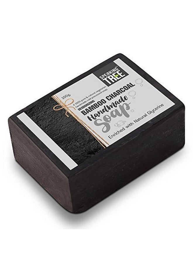 Speaking Tree - Speaking Tree Specially Formulated and Cold Processed Deodorizing Bamboo Charcoal Handmade Soap 100 gms (Pack of 2) | Cleanse Skin Naturally and A Beautifully Refreshing Aroma - Image 1