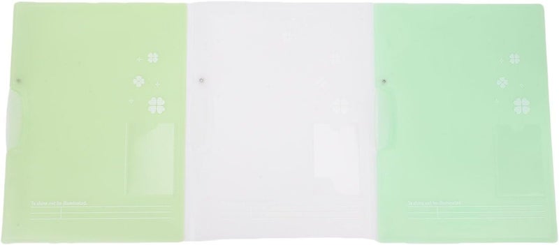 Clear Plastic Folder 3 PCS Set Spacious Capacity for A4 Letter Paper Organization - Image 1