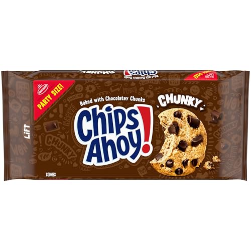 CHIPS AHOY! Chunky Fudgy Chocolate Chip Cookies, Party Size, 24.75 oz - Image 1