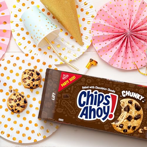 CHIPS AHOY! Chunky Fudgy Chocolate Chip Cookies, Party Size, 24.75 oz - Image 4
