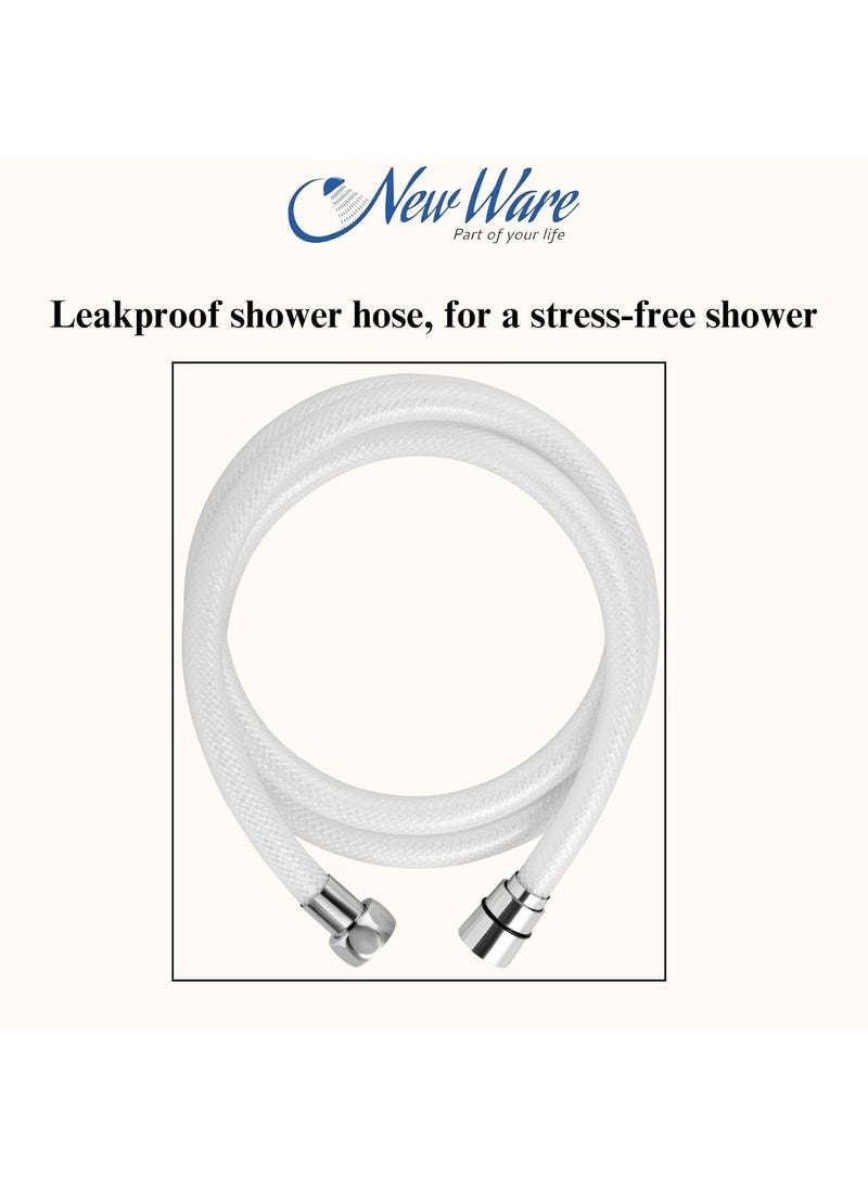 NEW WARE New Ware 15 Meter PVC Shower Hose and Hand Shower Hose Pipe Set Flexible and tanglefree Durable Bathroom Accessories  - Image 2
