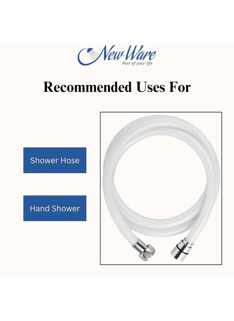 NEW WARE New Ware 15 Meter PVC Shower Hose and Hand Shower Hose Pipe Set Flexible and tanglefree Durable Bathroom Accessories  - Image 3