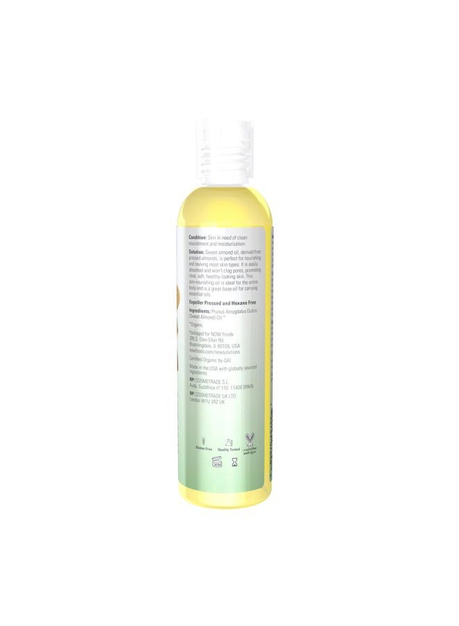 now Solutions, Organic Sweet Almond Oil, 100% Pure Moisturizing Oil, Promotes Healthy-Looking Skin, Unscented Oil, 8-Ounce  - Image 2