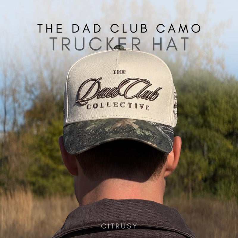 CITRUSY Vintage Mom & Dad Trucker Hats | Men & Women | Dad Hat Mama Hats for Boys | Kids Grandpa Boy Mom Girl Dad Hats | Country Western | Cotton | Snapback (Dad Club | Camo) - Image 4