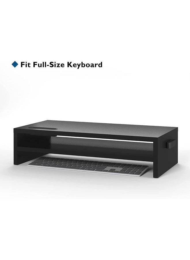 BONTEC 1 Home Laptop Computer Monitor Riser Stand. 540mm largo con la mensola black - Image 2