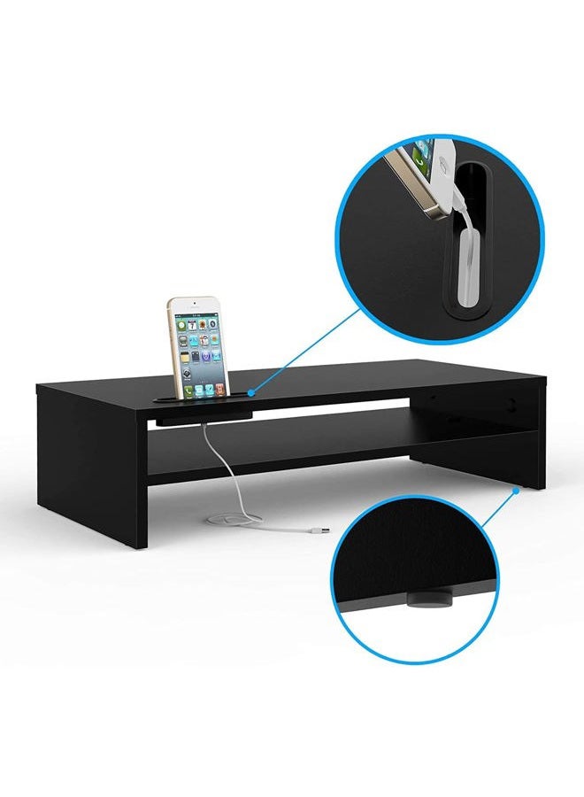 BONTEC 1 Home Laptop Computer Monitor Riser Stand. 540mm largo con la mensola black - Image 4