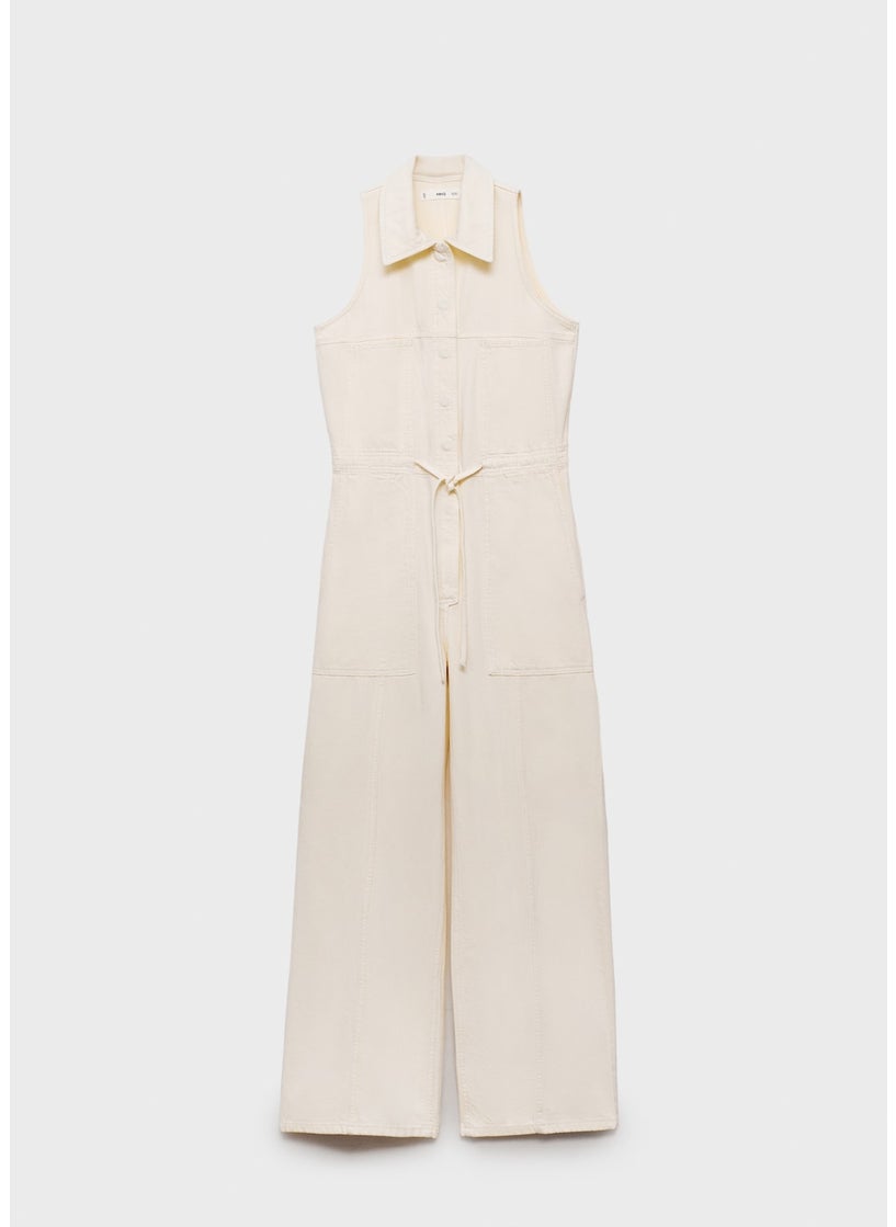 MANGO Brioche Denim Jumpsuit  - Image 5