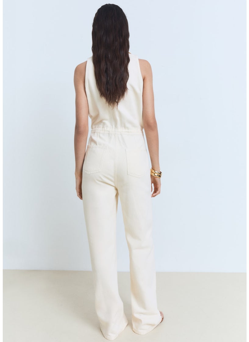 MANGO Brioche Denim Jumpsuit  - Image 2